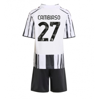 Juventus Andrea Cambiaso #27 Maglia Gara Casa Repliche 2025-26 Bambino Maniche Corte